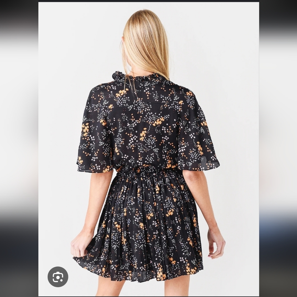 Zadig & Voltaire Roza Spark Flower Autumn Winter 2021 2022 Mini Dress Noir Small - Picture 3 of 15